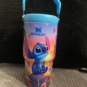 Stanley Blue and Pink Stitch Tumbler with Handle